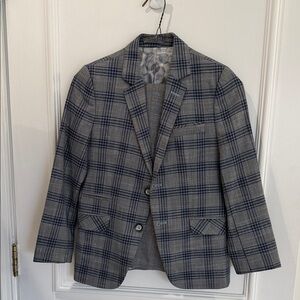 Kids Gray Plaid Sport Coat with matching pants